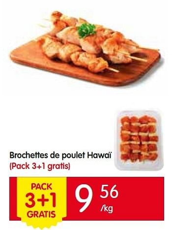 Promotions Brochettes de poulet hawaï - Produit Maison - Red Market - Valide de 12/05/2016 à 18/05/2016 chez Red Market