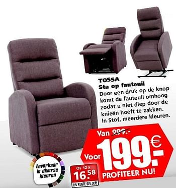 Huismerk Seats and Tossa sta op fauteuil - Promotie Seats and Sofas