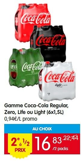 Promotions Gamme coca-cola regular, zero, life ou light - Coca Cola - Valide de 19/05/2016 à 25/05/2016 chez Red Market
