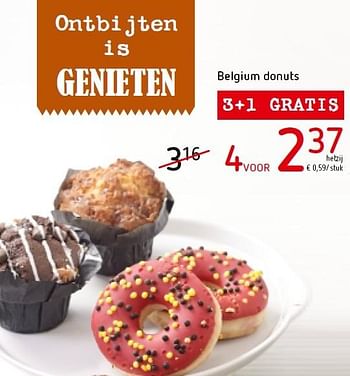 Promoties Belgium donuts - Huismerk - Eurospar - Geldig van 19/05/2016 tot 01/06/2016 bij Eurospar (Colruytgroup)