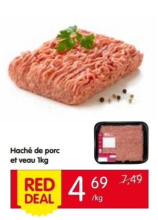 Promotions Haché de porc et veau - Produit Maison - Red Market - Valide de 26/05/2016 à 01/06/2016 chez Red Market