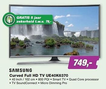 Promoties Samsung curved full hd tv ue40k6370 - Samsung - Geldig van 30/05/2016 tot 29/06/2016 bij ElectronicPartner