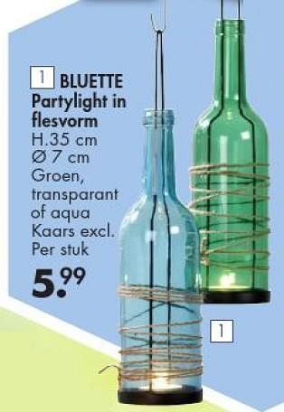 Promoties Bluette partylight in flesvorm - Huismerk - Casa - Geldig van 30/05/2016 tot 28/06/2016 bij Casa