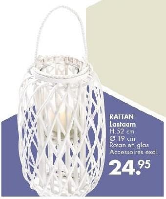 Promoties Rattan lantaarn - Huismerk - Casa - Geldig van 30/05/2016 tot 28/06/2016 bij Casa