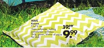 Promoties Wave kussen - Huismerk - Casa - Geldig van 30/05/2016 tot 28/06/2016 bij Casa