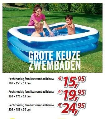 Promoties Rechthoekig familiezwembad blauw - Huismerk - Vatana - Geldig van 31/05/2016 tot 12/06/2016 bij Vatana