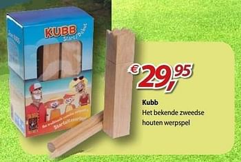 Huismerk - Vatana Kubb bekende houten werpspel - Promotie bij Vatana