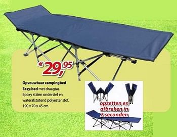 Promoties Opvouwbaar campingbed easy-bed met draagtas - Huismerk - Vatana - Geldig van 31/05/2016 tot 12/06/2016 bij Vatana