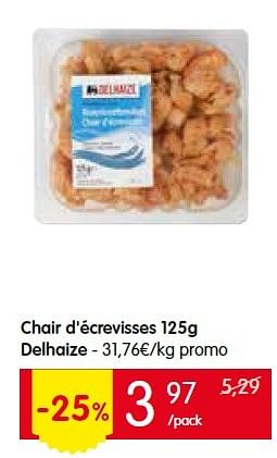 Promotions Chair d`écrevisses delhaize - Delhaize - Valide de 02/06/2016 à 08/06/2016 chez Red Market