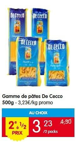 Promotions Gamme de pâtes de cecco - De Cecco - Valide de 02/06/2016 à 08/06/2016 chez Red Market