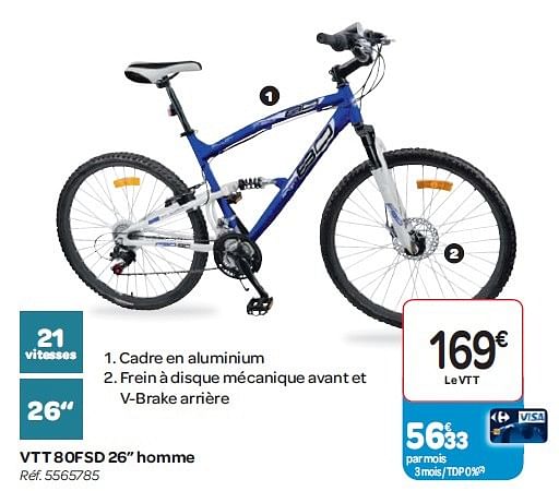 Carrefour discount vtt homme