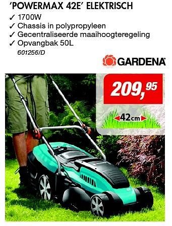 Promoties Gardena powermax 42e elektrisch - Gardena - Geldig van 30/05/2016 tot 26/06/2016 bij Freetime