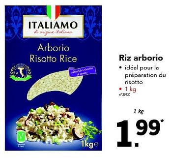 Promotion Lidl Riz Arborio Italiamo Alimentation Valide Jusqua 4 Promobutler