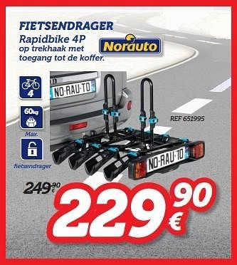 Promoties Fietsendrager rapidbike 4p - Norauto - Geldig van 13/06/2016 tot 07/07/2016 bij Auto 5