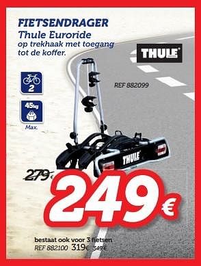 Promoties Fietsendrager thule euroride - Thule - Geldig van 13/06/2016 tot 07/07/2016 bij Auto 5