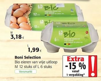 toetje vriendelijk Nauwgezet Boni Boni selection bio eieren van vrije uitloop - Promotie bij Colruyt