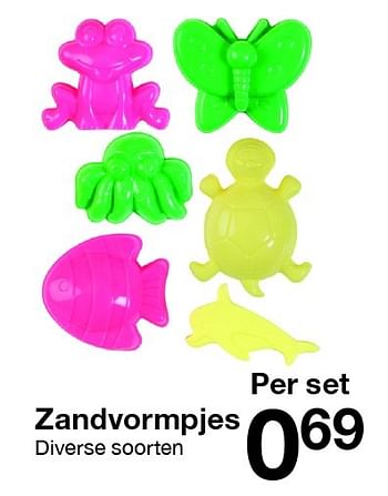 Promotions Zandvormpjes - Produit maison - Zeeman  - Valide de 11/06/2016 à 17/06/2016 chez Zeeman