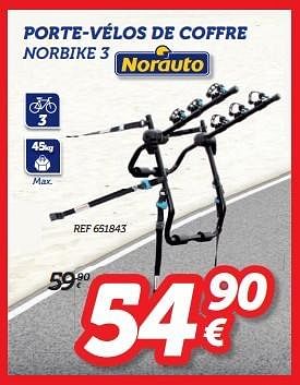 Promotions Porte-vélos de coffre norbike 3 - Norauto - Valide de 13/06/2016 à 07/07/2016 chez Auto 5