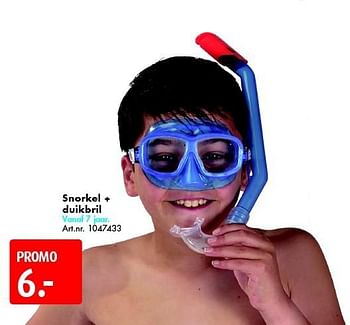 Promotions Snorkel + duikbril - Produit maison - Bart Smit - Valide de 11/06/2016 à 26/06/2016 chez Bart Smit