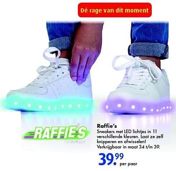 kapsel knuffel Watt Raffie's Raffie`s sneakers met led lichtjes - Promotie bij Bart Smit