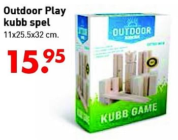Promoties Outdoor play kubb spel - OUTDOOR - Geldig van 10/06/2016 tot 03/07/2016 bij Multi Bazar