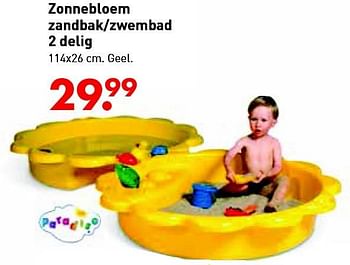 Promoties Zonnebloem zandbak-zwembad 2 delig - Paradiso - Geldig van 10/06/2016 tot 03/07/2016 bij Multi Bazar