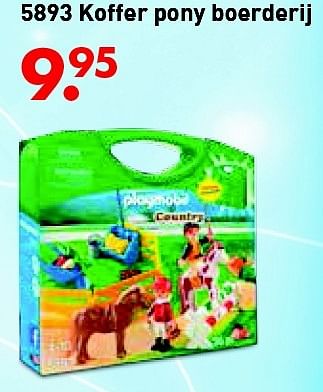 Promoties Koffer pony boerderij - Playmobil - Geldig van 10/06/2016 tot 03/07/2016 bij Multi Bazar