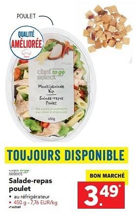 recept maandag Structureel Chef select Salade-repas poulet - En promotion chez Lidl