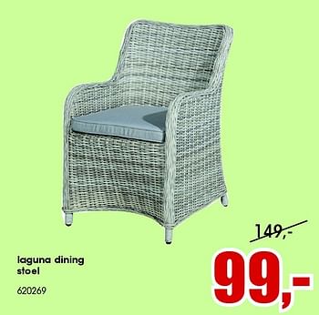 Promoties Laguna dining stoel - Huismerk - Multi Bazar - Geldig van 24/06/2016 tot 31/07/2016 bij Multi Bazar