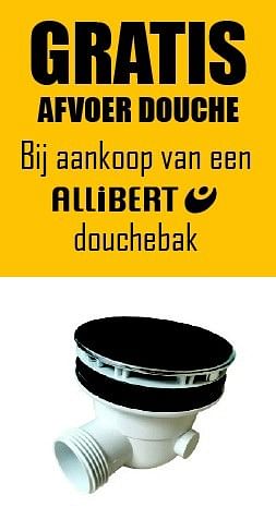 Promoties Gratis afvoer douche bij aankoop van een allibert douchebak - Allibert - Geldig van 26/06/2016 tot 06/08/2016 bij Multi Bazar