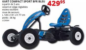 Promoties Kart compact sport bfr bleu - Huismerk - Dema - Geldig van 01/05/2016 tot 31/12/2016 bij Dema