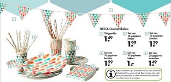Promoties Fiesta feestartikelen vlaggenlijn - Huismerk - Casa - Geldig van 20/06/2016 tot 31/07/2016 bij Casa