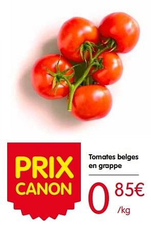 Promotions Tomates belges en grappe - Produit Maison - Red Market - Valide de 30/06/2016 à 06/07/2016 chez Red Market