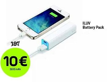 Promoties Iluv battery pack - iLuv - Geldig van 01/07/2016 tot 31/07/2016 bij Base
