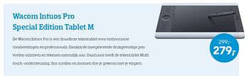 Promoties Wacom intuos pro special edition tablet m - Wacom - Geldig van 01/07/2016 tot 17/07/2016 bij Coolblue
