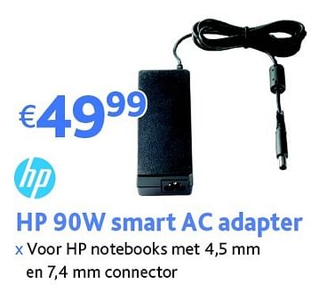 Promoties Hp 90w smart ac adapter - HP - Geldig van 01/07/2016 tot 31/07/2016 bij Connect IT