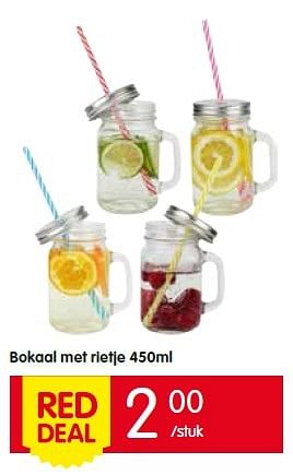 Promoties Bokaal met rietje - Huismerk - Red Market - Geldig van 07/07/2016 tot 13/07/2016 bij Red Market