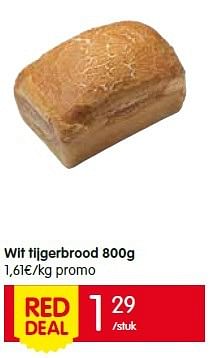 Promoties Wit tijgerbrood - Huismerk - Red Market - Geldig van 07/07/2016 tot 13/07/2016 bij Red Market