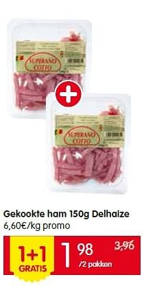 Promoties Gekookte ham delhaize - Delhaize - Geldig van 07/07/2016 tot 13/07/2016 bij Red Market