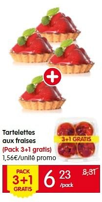 Promotions Tartelettes aux fraises - Produit Maison - Red Market - Valide de 07/07/2016 à 13/07/2016 chez Red Market