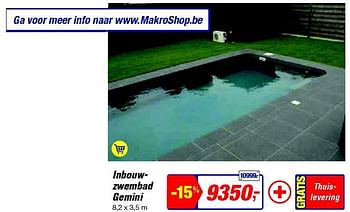 pit Verbaasd idee Huismerk - Makro Inbouwzwembad gemini - Promotie bij Makro