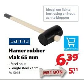 offset binnen heb vertrouwen Gamma Hamer rubber vlak - Promotie bij Gamma