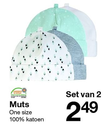 Promoties Muts - Huismerk - Zeeman  - Geldig van 02/07/2016 tot 31/10/2016 bij Zeeman