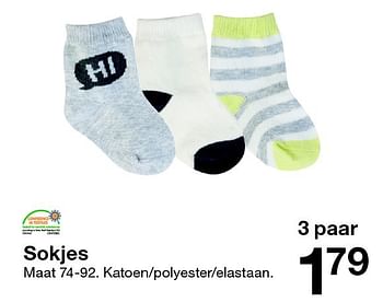Promoties Sokjes - Huismerk - Zeeman  - Geldig van 02/07/2016 tot 31/10/2016 bij Zeeman