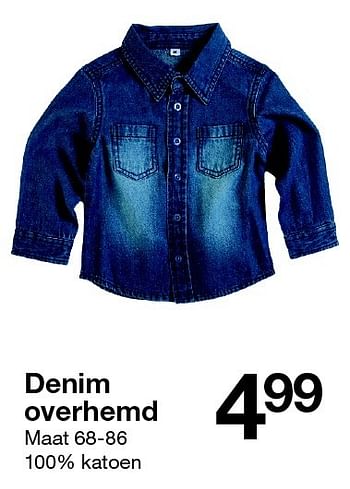 Promoties Denim overhemd - Huismerk - Zeeman  - Geldig van 02/07/2016 tot 31/10/2016 bij Zeeman