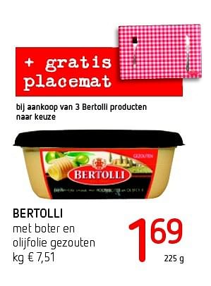 Promotions Bertolli met boter en olijfolie gezouten - Bertolli - Valide de 14/07/2016 à 27/07/2016 chez Eurospar (Colruytgroup)