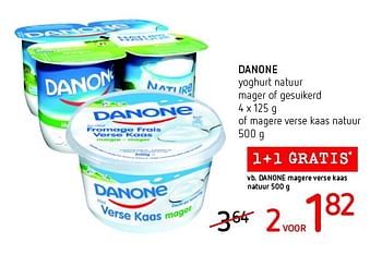 Promotions Danone yoghurt natuur mager of gesuikerd - Danone - Valide de 14/07/2016 à 27/07/2016 chez Eurospar (Colruytgroup)