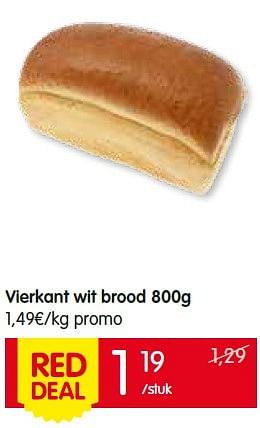 Promoties Vierkant wit brood - Huismerk - Red Market - Geldig van 14/07/2016 tot 20/07/2016 bij Red Market