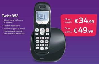 Promotions Twist 352 mono - Huismerk - Proximus - Valide de 01/07/2016 à 15/08/2016 chez Proximus