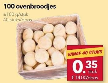 Promoties 100 ovenbroodjes - Huismerk - Buurtslagers - Geldig van 08/07/2016 tot 21/07/2016 bij Buurtslagers Vleeshal